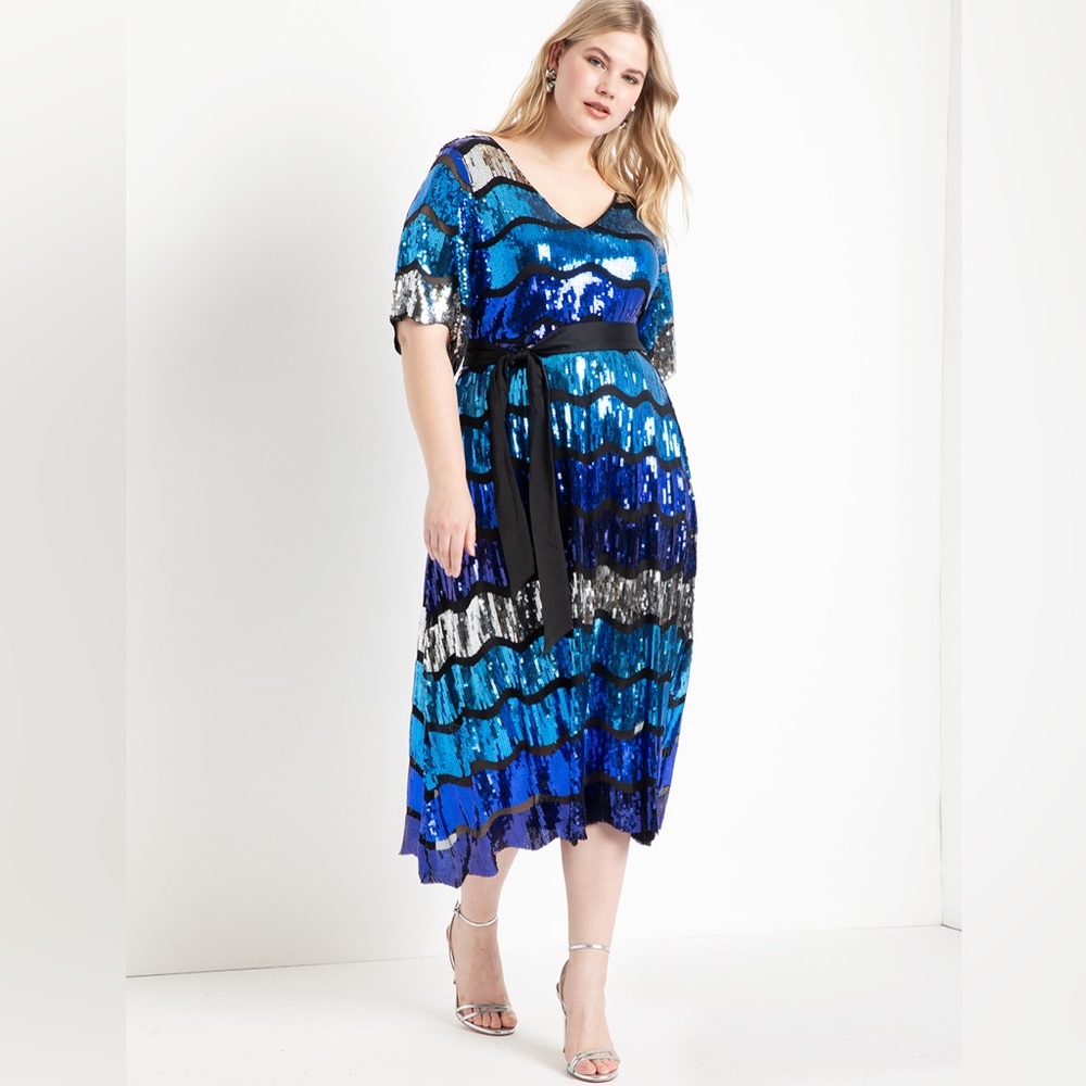 Sequin Stripe Dress